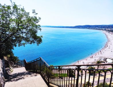 paysage escaliers du château de nice vue mer